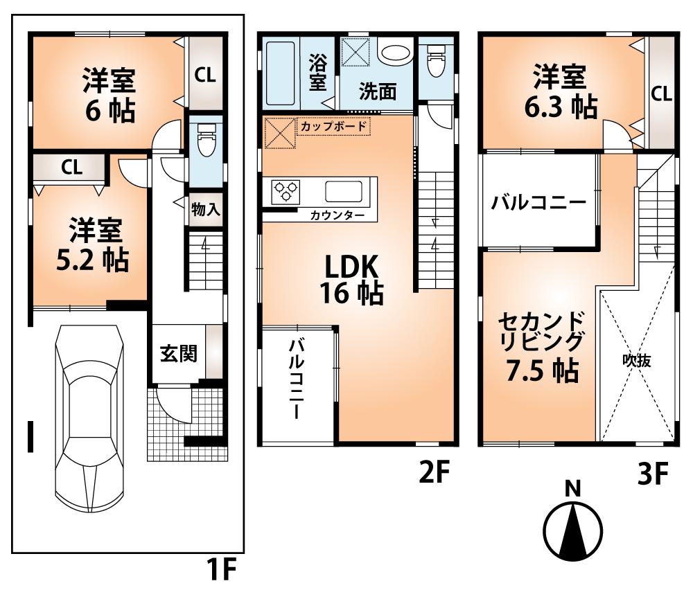 Floor plan. (No. 10 locations), Price 35,900,000 yen, 4LDK, Land area 66.08 sq m , Building area 111.31 sq m