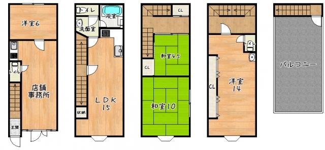 Floor plan. 19,800,000 yen, 4LDK, Land area 50 sq m , Building area 138.78 sq m