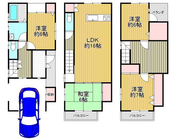 Floor plan. 37,800,000 yen, 4LDK, Land area 67 sq m , Building area 121.32 sq m