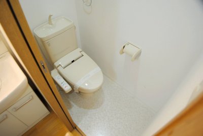 Toilet. There is also hot water cleaning toilet seat