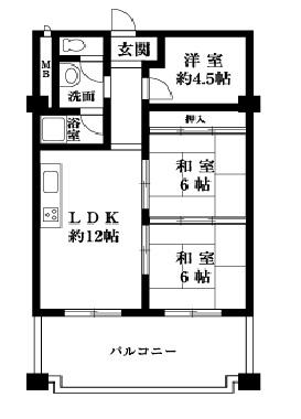 Floor plan. 2LDK + S (storeroom), Price 13,900,000 yen, Footprint 67.2 sq m , Balcony area 12.9 sq m