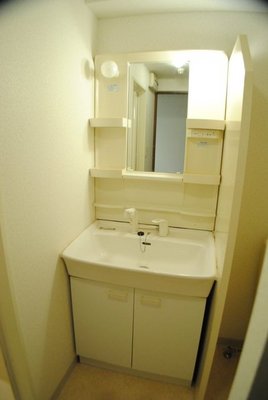 Washroom. With separate wash basin