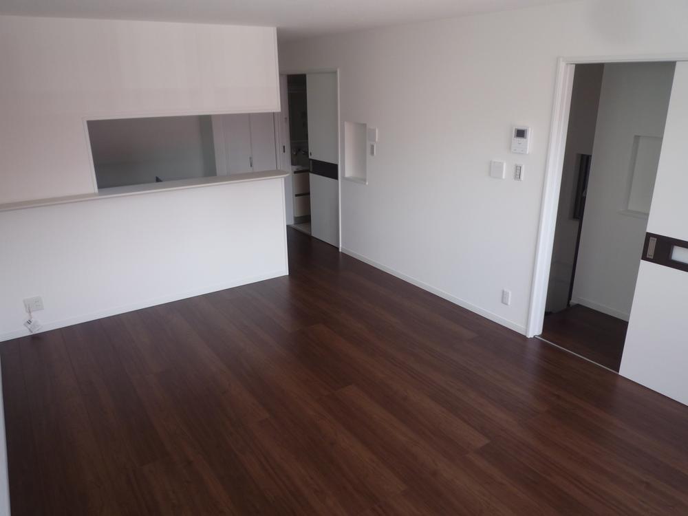 Living. Second floor living room, Living stairs. Wash basin and bathroom in the kitchen next to.