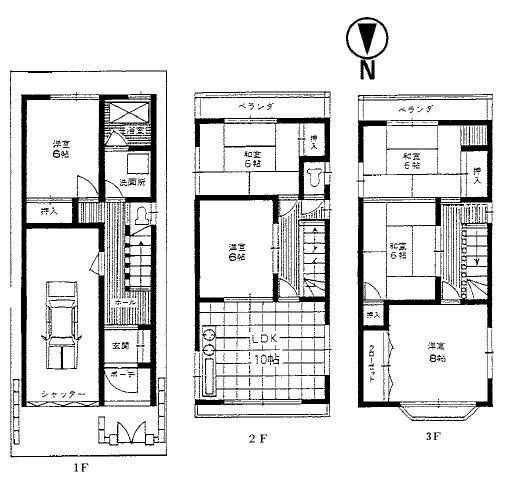 Floor plan. 19,800,000 yen, 6LDK, Land area 72.06 sq m , Building area 133.8 sq m large family 6LDK! Please have a look once! 