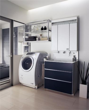 Wash basin, toilet. Image