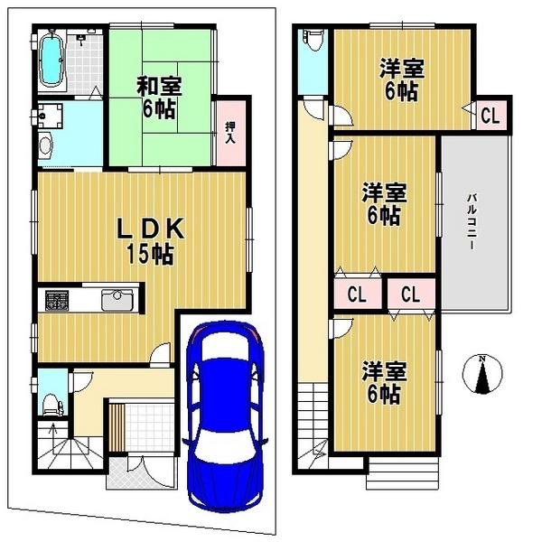 Floor plan. (No. 2 locations), Price 29,800,000 yen, 4LDK, Land area 86.88 sq m , Building area 93.96 sq m