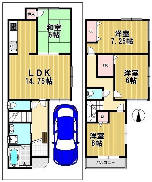 Floor plan. (No. 8 locations), Price 29,800,000 yen, 4LDK, Land area 89.13 sq m , Building area 95.58 sq m