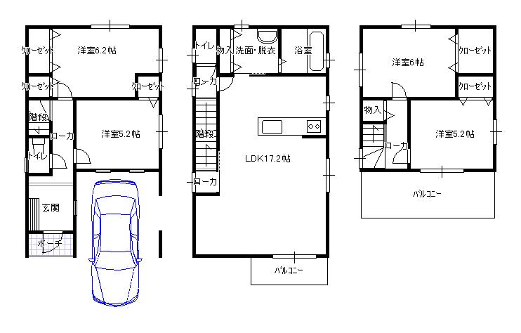 Other building plan example. Building plan example (B No. land) Building Price      30,800,000 yen, Building area   100 sq m