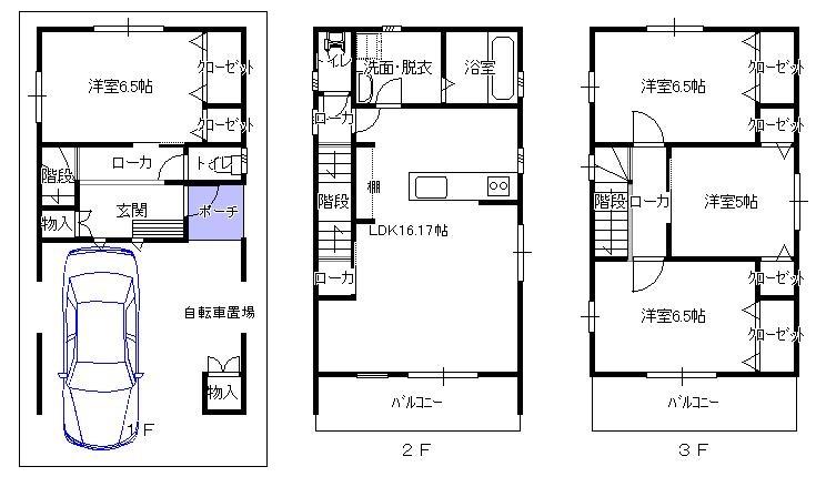 Other building plan example. Building plan example (B No. land) Building Price     29,800,000 yen, Building area 99 sq m outside the structure 500,000 yen