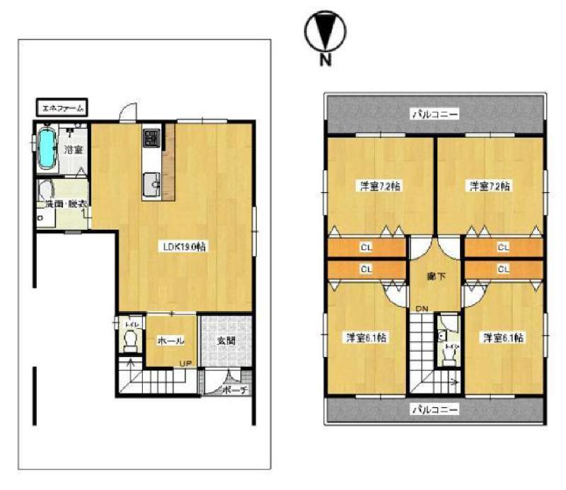 Floor plan. 44,800,000 yen, 4LDK, Land area 116.7 sq m , Building area 110.16 sq m