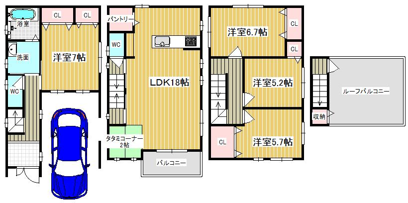 Floor plan. (No. 1 point), Price 31,800,000 yen, 4LDK, Land area 65.86 sq m , Building area 112.37 sq m