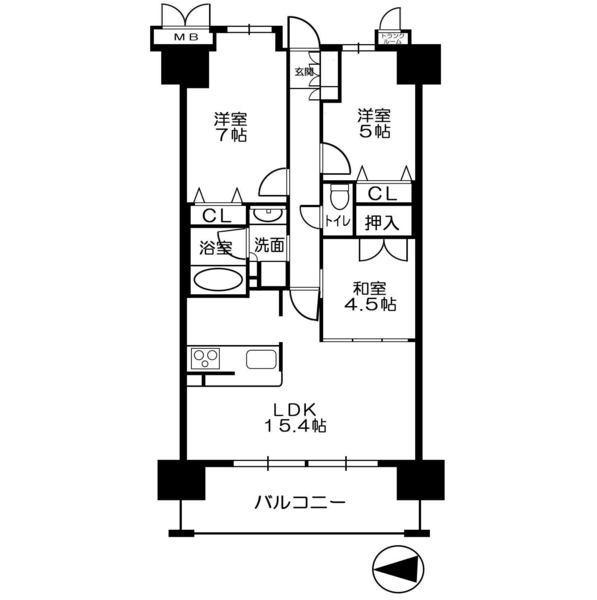 Floor plan. Shin-Osaka ・ Higashimikuni ・ Within walking distance from the station of the Three Kingdoms! Close to a convenience store, Supermarket, Home centers such as shopping facilities enhancement! Please see the room beautiful certainly once. For your reservation at the preview is tel: 0120-69 over 1125 Responsible Tsunematsu until