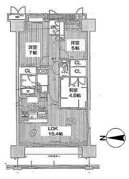 Floor plan. 3LDK, Price 26,800,000 yen, Occupied area 70.06 sq m , Balcony area 11.97 sq m