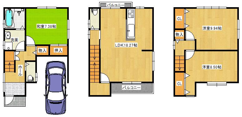Floor plan. 23.8 million yen, 3LDK, Land area 65.01 sq m , Building area 114.93 sq m   ◆ Floor plan