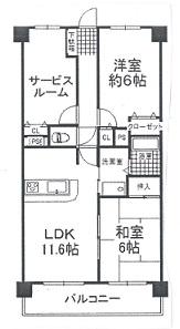 Floor plan. 3LDK, Price 18.1 million yen, Footprint 60.9 sq m , Balcony area 9.86 sq m