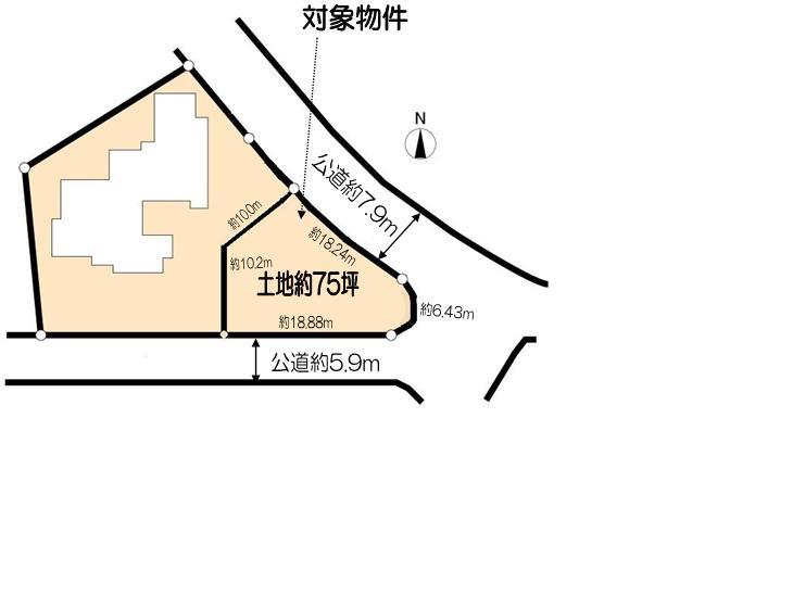 Compartment figure. Land price 39,750,000 yen, Land area 247.94 sq m