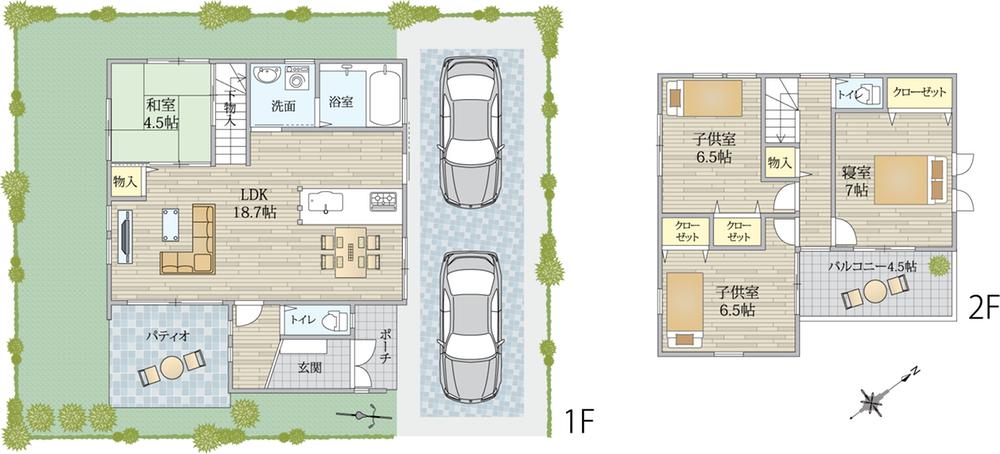 Floor plan. (No. 34 locations), Price 26,800,000 yen, 4LDK, Land area 150.28 sq m , Building area 99.42 sq m