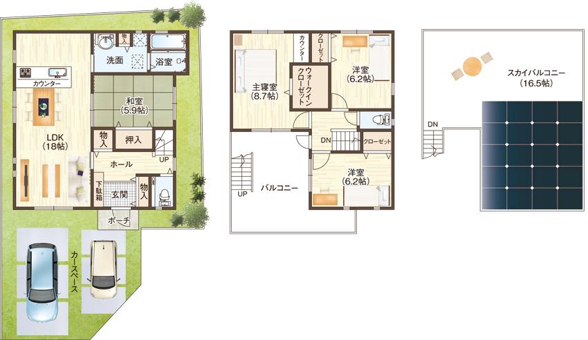 Floor plan. (No. 17 locations), Price 43,810,000 yen, 4LDK, Land area 120 sq m , Building area 107.56 sq m