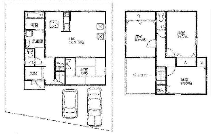 Floor plan. 19,800,000 yen, 4LDK, Land area 102.95 sq m , Is 4LDK of building area 92.34 sq m spacious frontage.  Daylighting ・ It is ventilation pat. 