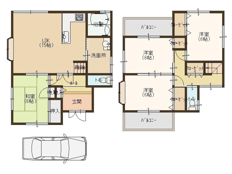 Floor plan. 20.8 million yen, 4LDK, Land area 100.01 sq m , It is a building area of ​​94.77 sq m living easy home! 