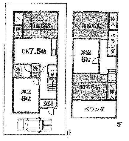 Floor plan. 12.9 million yen, 5DK, Land area 68.82 sq m , Building area 84.73 sq m