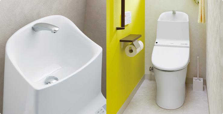 Toilet. Integrated cleaning toilet