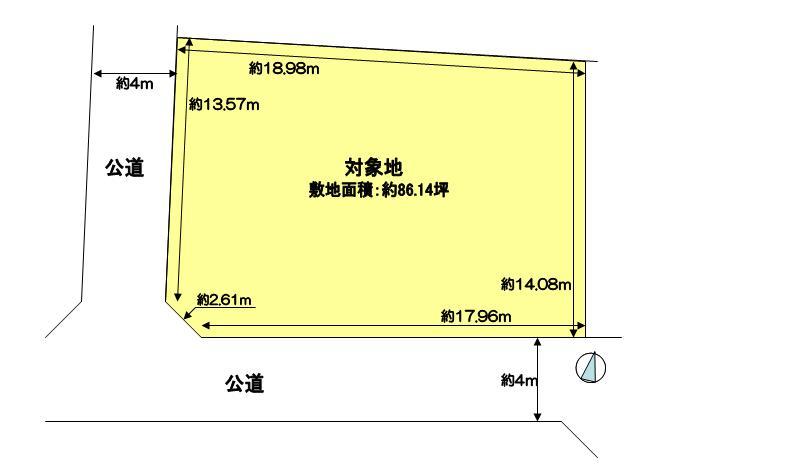 Compartment figure. Land price 35 million yen, Land area 284.78 sq m