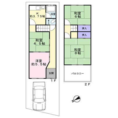 Floor plan. Sakai, Osaka Prefecture, Higashi-ku, Hikishonishi cho 6-chome