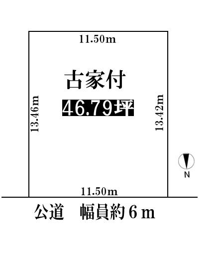 Compartment figure. Land price 24,800,000 yen, Land area 154.7 sq m