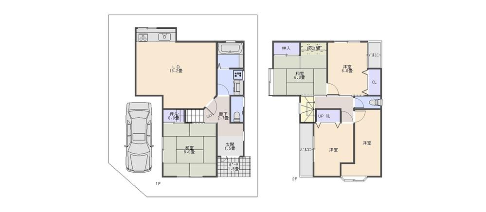 Floor plan. 24 million yen, 5LDK, Land area 100.3 sq m , If it is different from the building area 104.49 sq m current state is the current state BASIS
