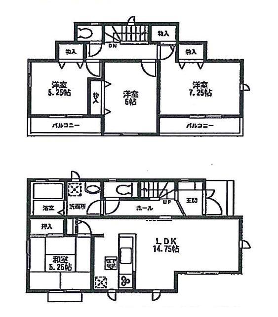 Floor plan. 24,800,000 yen, 4LDK, Land area 110.01 sq m , Building area 96.88 sq m