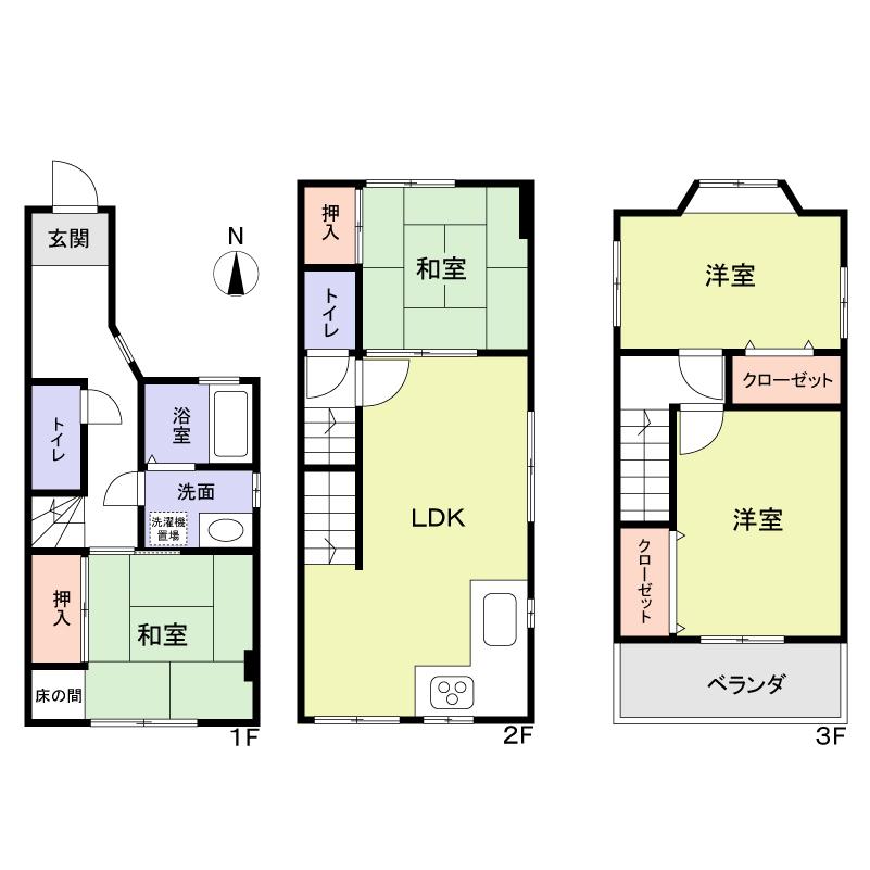 Floor plan. 10.9 million yen, 4LDK, Land area 50 sq m , Building area 87.81 sq m