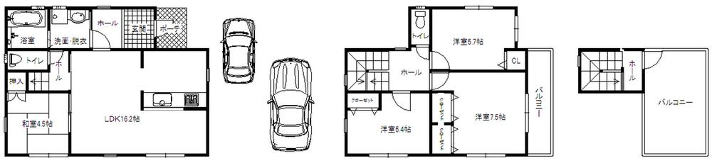 Floor plan. (C No. land), Price 32,800,000 yen, 4LDK, Land area 120.2 sq m , Building area 99.35 sq m