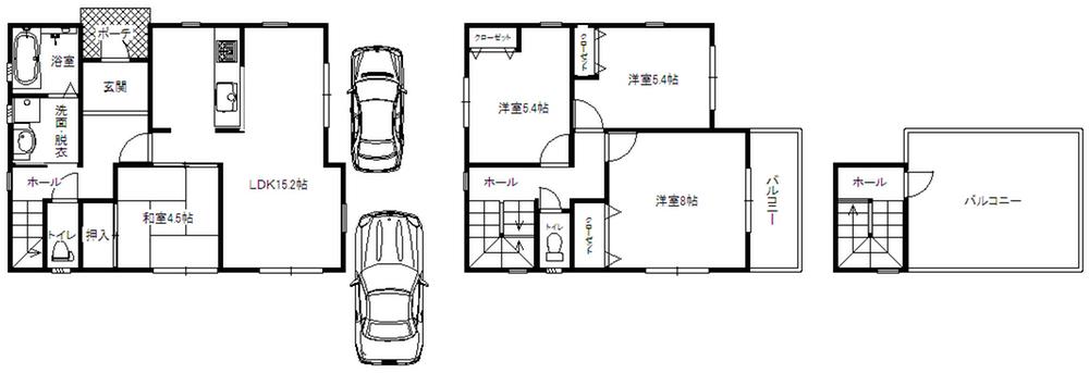 Floor plan. (D No. land), Price 32,800,000 yen, 4LDK, Land area 120.14 sq m , Building area 100.59 sq m