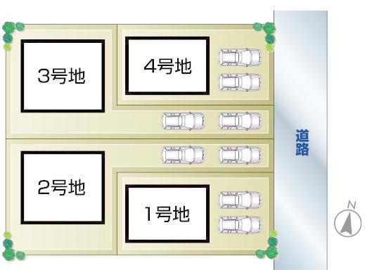 The entire compartment Figure. All four House! Front road 4.7m!