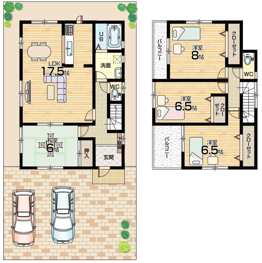 Floor plan. (No. 4 locations), Price 26,800,000 yen, 4LDK, Land area 144.76 sq m , Building area 105.98 sq m