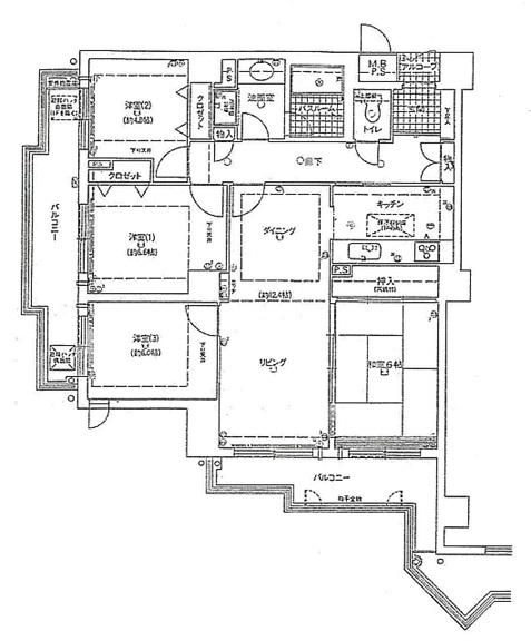 Floor plan. 4LDK, Price 16.8 million yen, Occupied area 94.18 sq m , On the balcony area 19.94 sq m square room, Since facing the All rooms balcony, Daylighting ・ It is ventilation pat.
