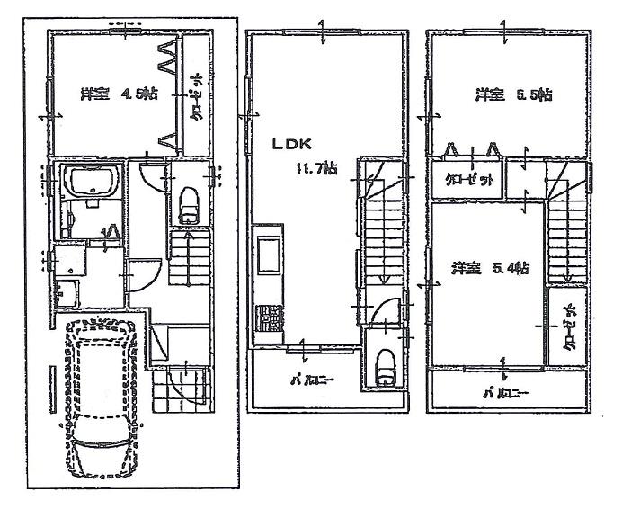 Floor plan. 17.8 million yen, 3LDK, Land area 45.44 sq m , Building area 74.68 sq m