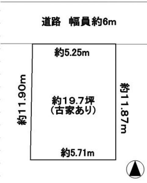 Compartment figure. Land price 9.8 million yen, Land area 65.14 sq m