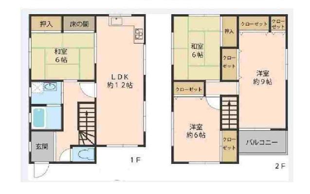 Floor plan. 19,800,000 yen, 4DK, Land area 113.83 sq m , Building area 97.6 sq m