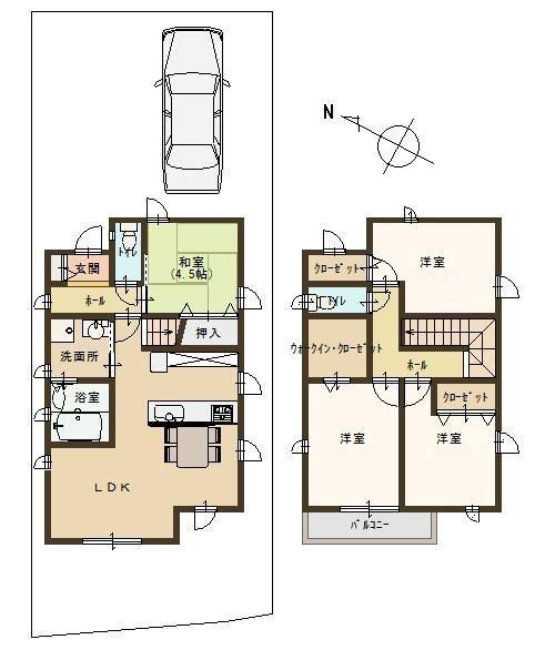 Floor plan. 26,800,000 yen, 4LDK, Land area 120.24 sq m , It has become a livable floor plan of the building area 92.78 sq m land spacious 36 square meters ☆