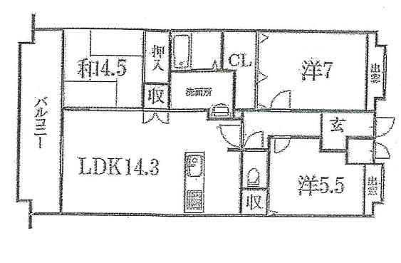 Floor plan. 3LDK, Price 13 million yen, Footprint 70.4 sq m , Balcony area 11.8 sq m