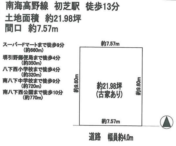 Compartment figure. Land price 7.5 million yen, Land area 72.67 sq m