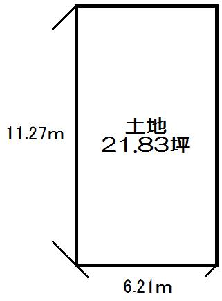 Compartment figure. Land price 9.7 million yen, Land area 72.17 sq m
