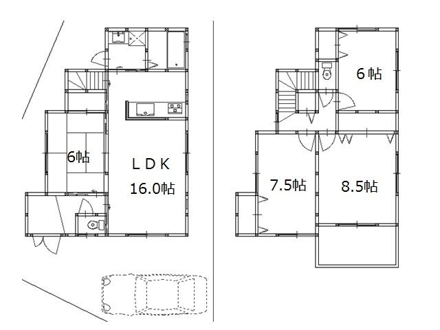 Floor plan. 36,800,000 yen, 4LDK, Land area 130.62 sq m , Building area 101.25 sq m
