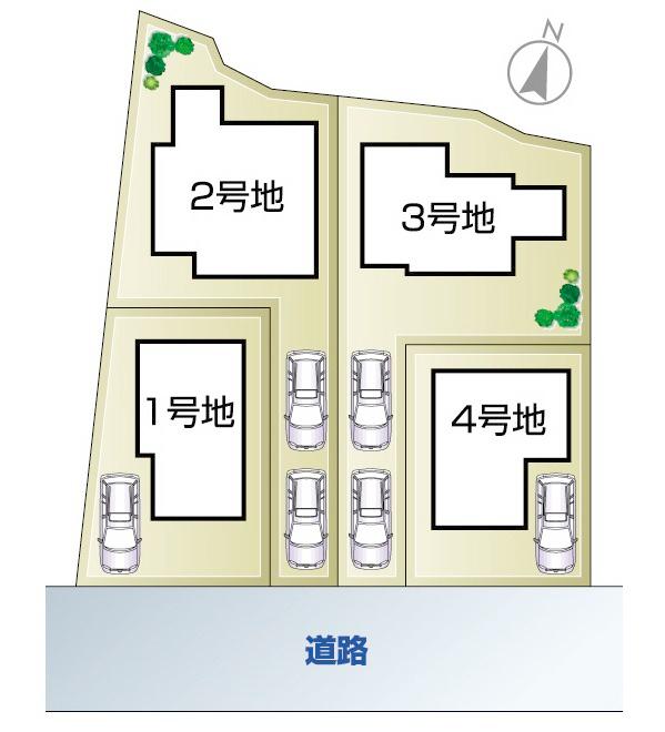 The entire compartment Figure. All four House! The entire road 4.0m or more!