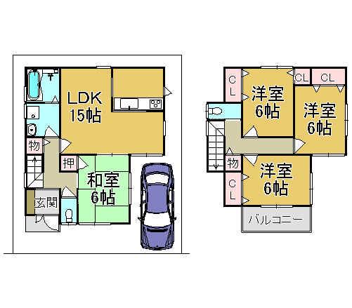 Floor plan. (No. 4 locations), Price 31,300,000 yen, 4LDK, Land area 99.38 sq m , Building area 94.77 sq m