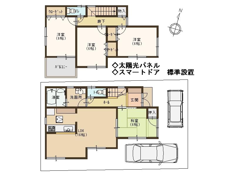Floor plan. (No. 3 locations), Price 21,800,000 yen, 4LDK, Land area 104.64 sq m , Building area 93.15 sq m