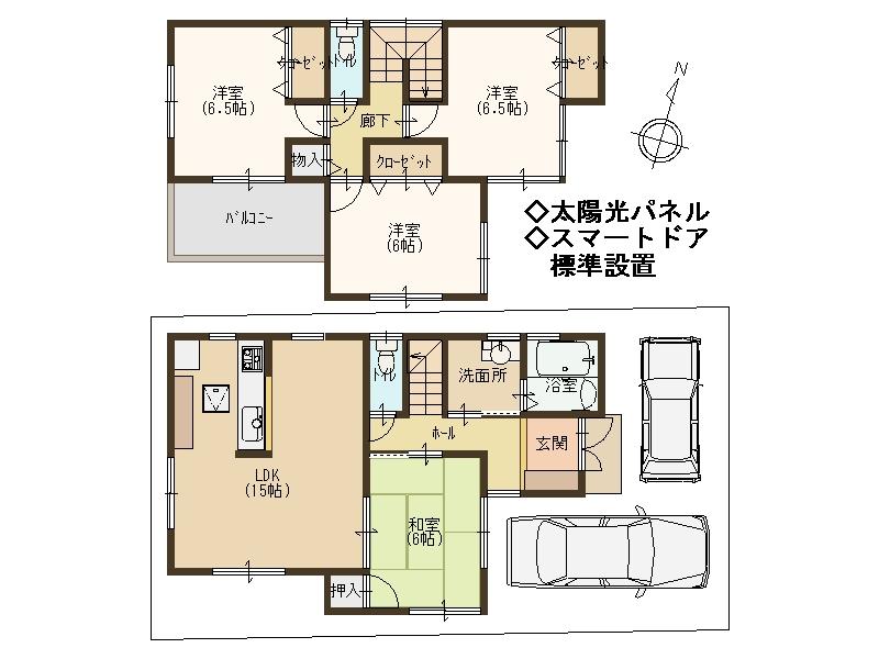Floor plan. (No. 4 locations), Price 21,800,000 yen, 4LDK, Land area 104.62 sq m , Building area 94.77 sq m