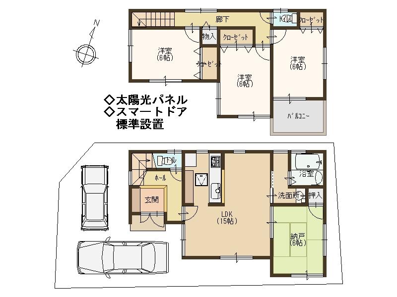 Floor plan. (No. 7 locations), Price 21.3 million yen, 3LDK+S, Land area 100 sq m , Building area 93.15 sq m